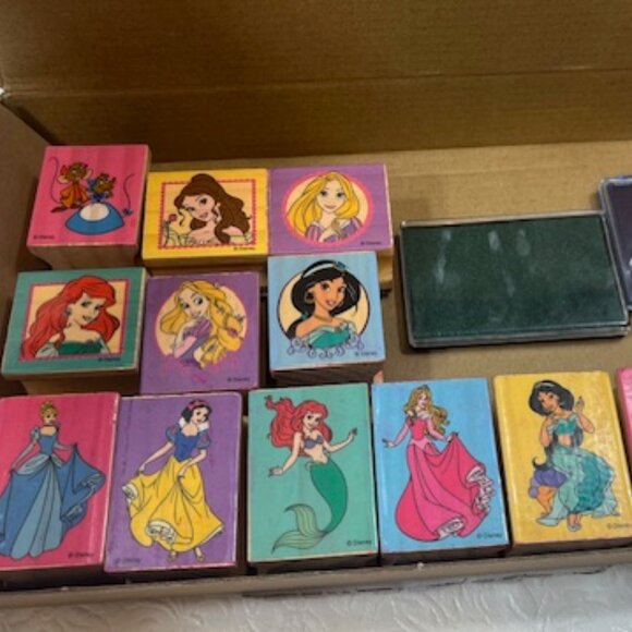 Lot of 13 Disney Princesses Disney Characters Mounted Rubber Stamps - Picture 4 of 16